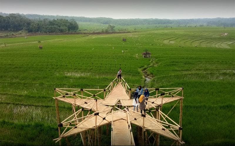 Desa Wisata Kemetul di Kota Semarang terdapat jembatan berbentuk bintang. (ViralNih)<br>