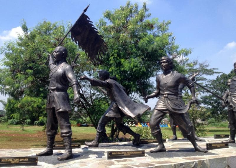 Monumen Laskar Tionghoa di TMII. (Tirto/Petrik Matanasi)