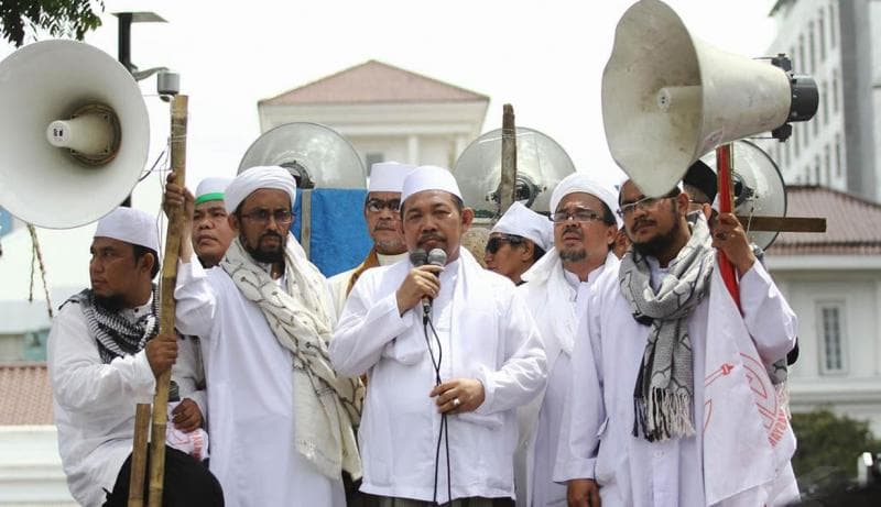 Habib Rizieq bersama dengan petinggi FPI. (Liputan6.com/Faizal Fanani)