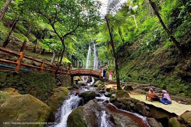 Air terjun Jumog punya tinggi sekitar 30 meter, lokasinya dihapit hutan belantara kaki gunung Lawu.<br>