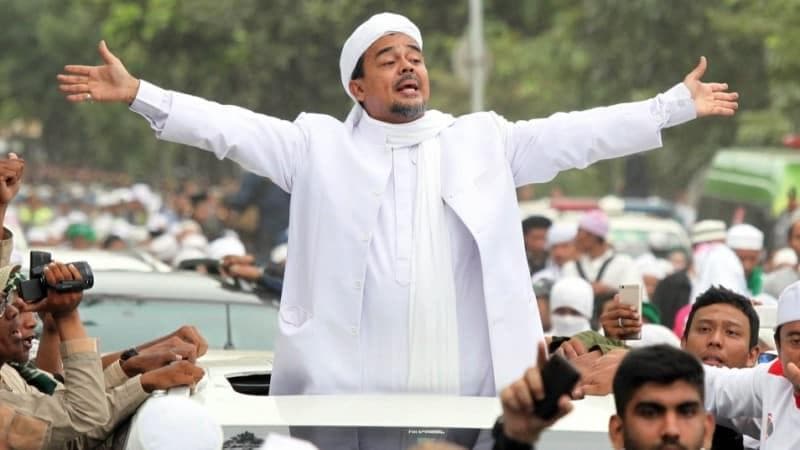 Habib Rizieq pulang. (Twitter/ New Bintang Timur)<br>
