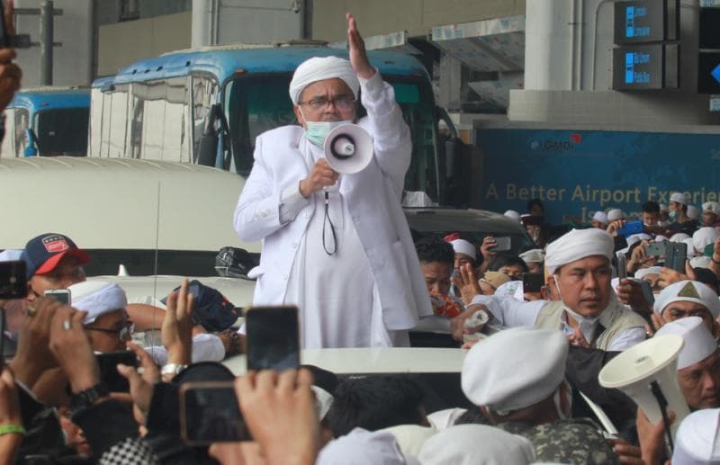 Benarkah kasus hukum Habib Rizieq sudah dihentikan oleh Polri? (Antara Photo/Muhammad Iqbal)