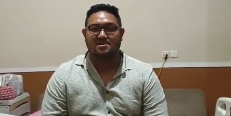 Dimas melakukan klarifikasi di rumah sakit. (PortalPurwokerto)<br>