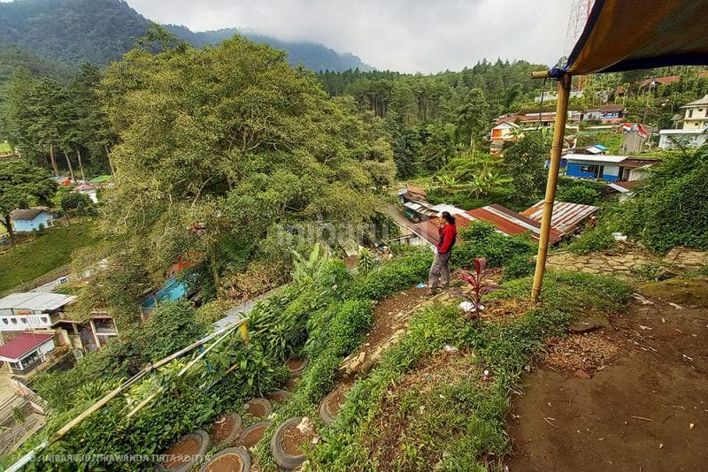 Kamu harus menaiki jalan setapak untuk bisa sampai ke puncak bukit. <br>