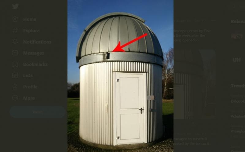 Lokasi pengambilan gambar selama delapan tahun. (Twitter.com/BayfordburyObs)