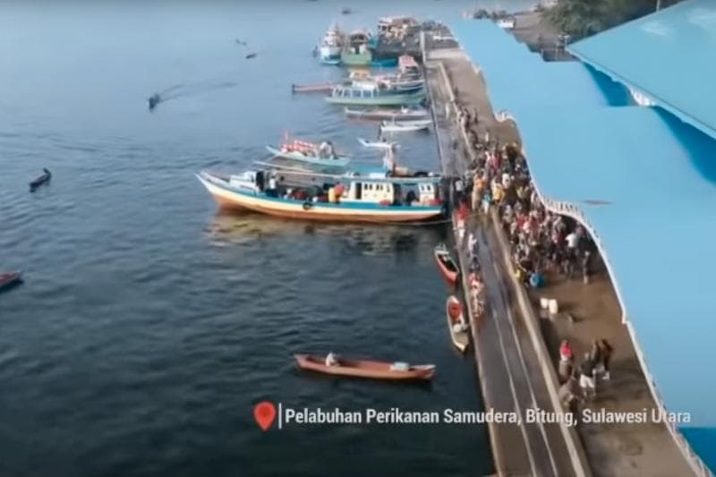 Pagi yang cukup sibuk di Pelabuhan Perikanan Samudera Bitung, Sulawesi Utara. (Dok. Metro TV)<br>