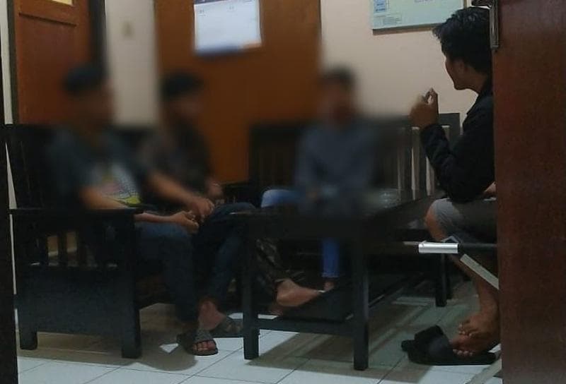 Tiga pelaku perundungan terhadap siswi SMP di Purworejo. (twitter.com/ini_polisi)