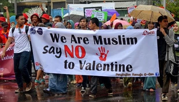 Ilustrasi aksi menolak Valentine. (Sangpencerah.id)