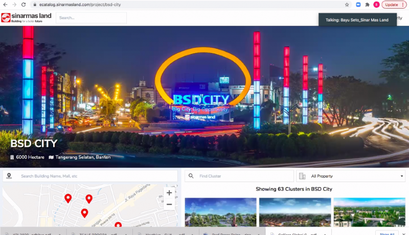 Bentuk katalog elektronik. (Sinar Mas Land)<br>