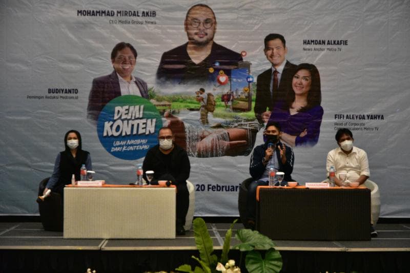 Seminar "Demi Konten, Ubah Nasibmu Demi Kontenmu" di Hotel Harris. (Inibaru.id/ Audrian F)