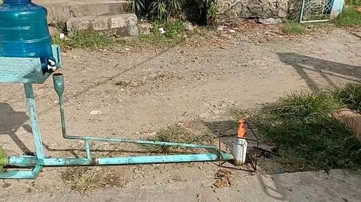 Kompor oli bekas buatan Yason Agapa. (Twitter/jayapuraupdate)