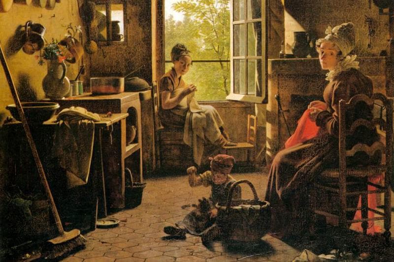 Lukisan&nbsp;Martin Drölling yang diketahui memakai pigmen warna <i>mummy brown</i>. (JSTOR Daily)