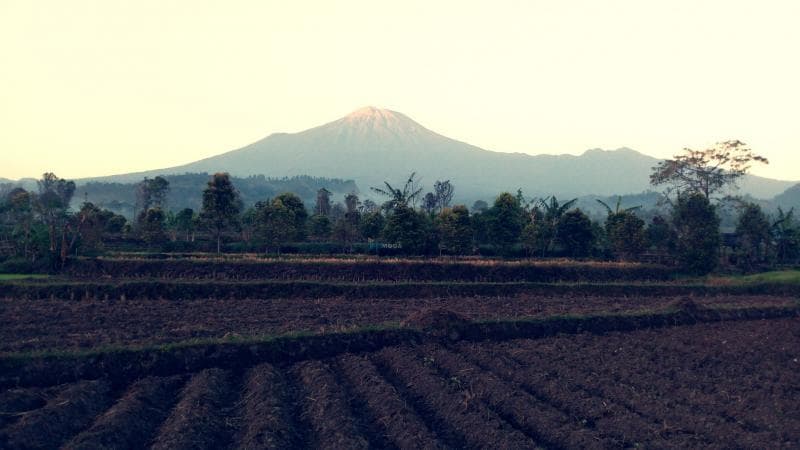 Gunung Slamet terbesar di Pulau Jawa. (Twitter/Info_Moga)