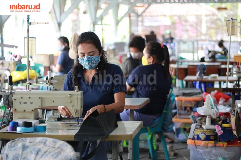 Suasana physical distancing antarnapi dari dalam Lapas Perempuan Semarang. (Inibaru.id/Triawanda Tirta Aditya)<br>