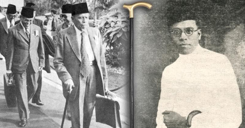 Buya Hamka selalu menggunakan tongkat dalam berbagai kesempatan. (Angkasa News Agency Global)