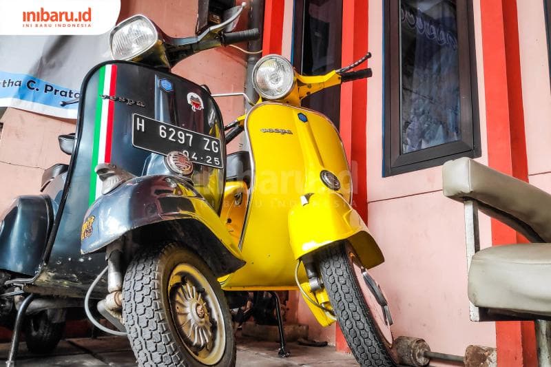 Beragam tipe vespa klasik dijual Artha dengan kondisi yang masih terjamin. (Inibaru.id/ Bayu N)