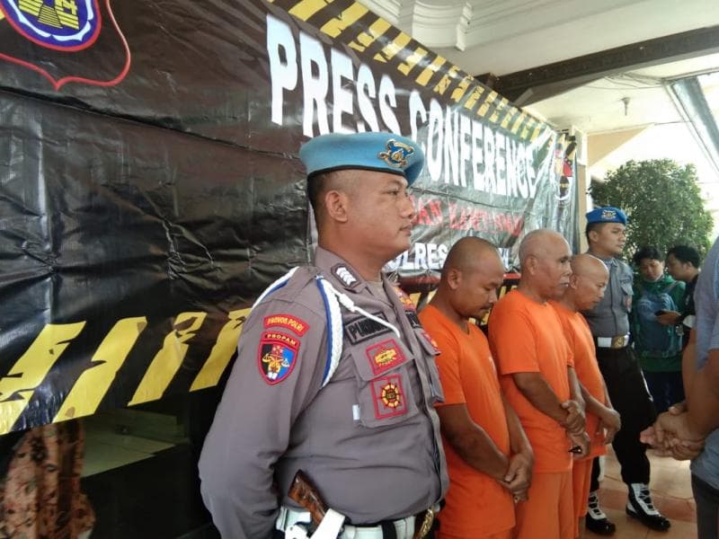 Tersangka kasus insiden susur sungai di Sleman, Yogyakarta. (jateng.sindonews.com)