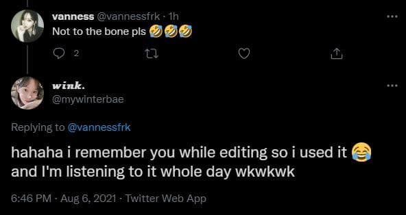 Orang Indonesia suka memakai "wkwk" untuk menunjukkan tawa." (Twitter/mywinterbae)