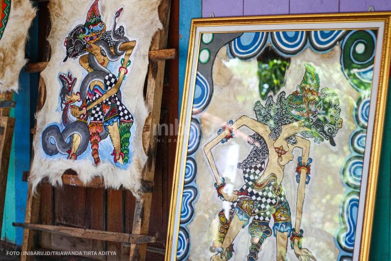 Hasil karya lukisan wayang milik Kumoro.