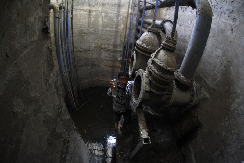 Pengolahan air di PDAM Solo pun terganggu gara-gara limbah ciu di Bengawan Solo. (Bisnis)