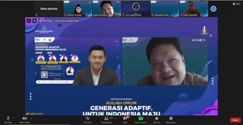 Kuliah Umum OSC Medcom 2021: Untuk Bergerak, Generasi Muda Harus Adaptif!