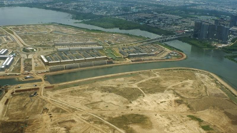 Pantai Maju Bersama di Pulau Reklamasi jadi opsi sirkuit balapan Formula E di Jakarta. (nkriku.com)