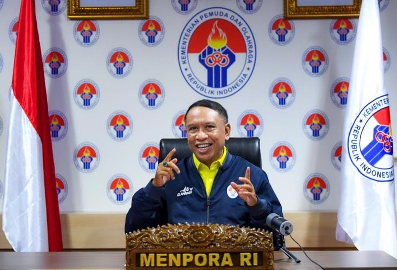 Menpora Zainudi Amali mengaku sudah mengurus peringatan Badan Antidoping Dunia WADA. Namun, nyatanya sanksi tetap dijatuhkan dan bendera Merah Putih nggak boleh berkibar. (Kemenpora/Satria)