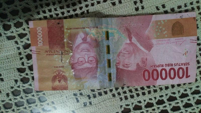 Uang sobek bisa ditukar di BI. (twitter.com/syueb2011)