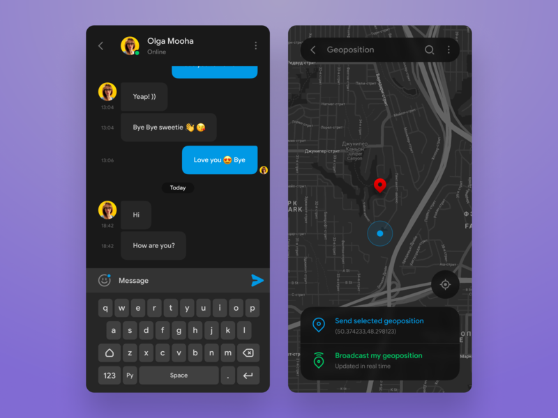 fitur <i>dark mode</i>&nbsp;di Telegram (dribbble.com)