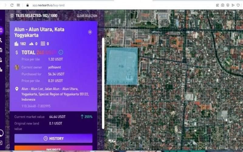 Alun-alun Utara Yogyakarta dijual di Metaverse. (Twitter.com/Harian_Jogja)