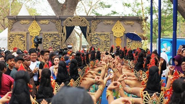 Upacara Manusuk Sima yang dilaksanakan guna memperingati hari jadi Kota Kediri. (Duta)