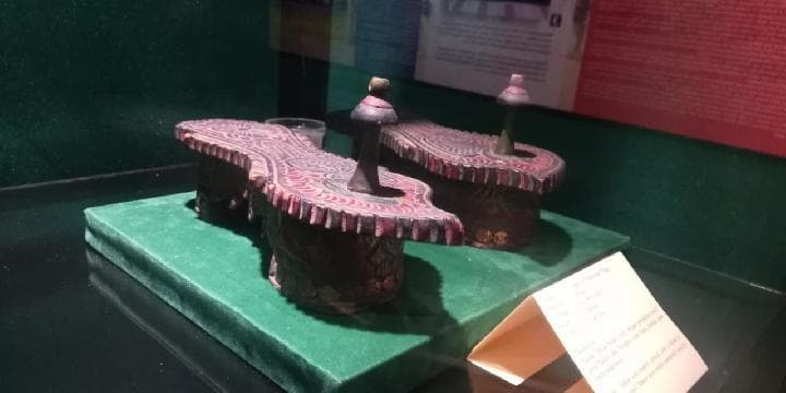 Bangkiak bangsawan perempuan Madura dari abad 19 yang dipajang di Museum History of Java, Yogyakarta. (Tempo/ Pribadi Wicaksono)