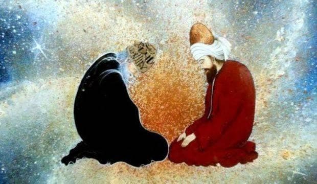 Ilustrasi foto Sunan Panggung dengan gurunya Syeikh Siti Jenar. (Line)