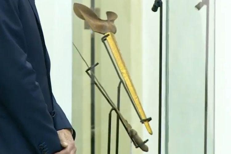 Kondisi keris Pangeran Diponegoro yang masih baik. (Biro pers setpres)