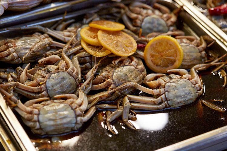 Kepiting saus kecap, makanan khas Korea. (Shutterstock via Kompas)