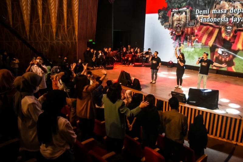 Keseruan 'Semarang: Smart Anak Mudanya, Smart City-nya' yang digelar Media Group Network (MGN) di Gedung Radjawali Semarang Culture Center pada Rabu (25/5). (Inibaru.id/ Siti Khatijah)