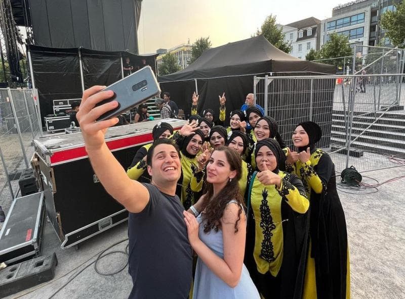 Nasida Ria saat tampil di Jerman. (IG/Nasida Ria)