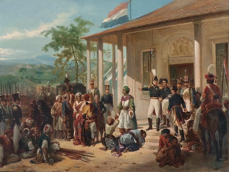 Lukisan Pieneman yang berjudul Penyerahan Pangeran Diponegoro. (Rijksmuseum)