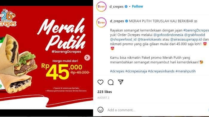 Promo Dcrepes. (Instagram/d_crepes)