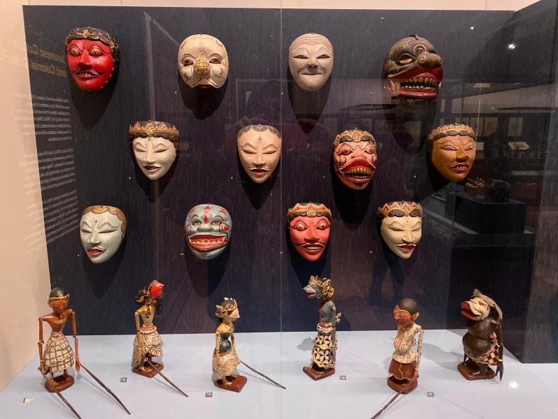 Topeng Panji yang biasa digunakan dalam pertunjukan wayang Panji. (Twitter/Chapps)