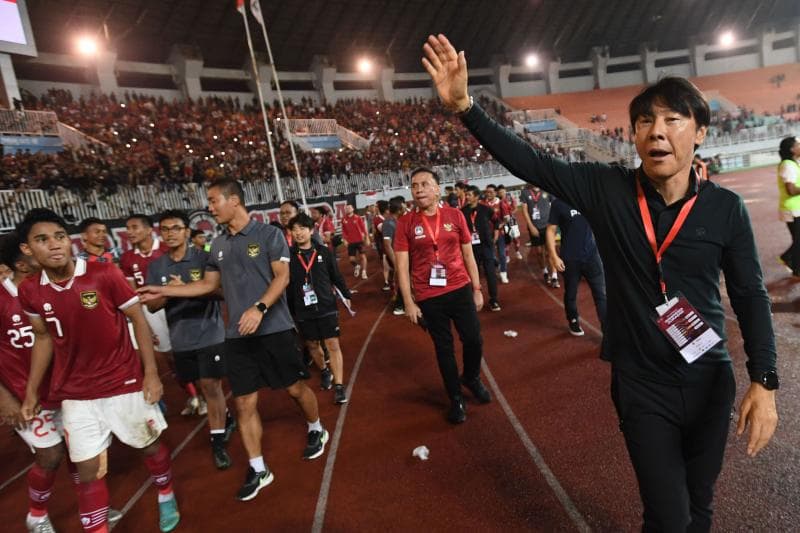 Performa Timnas Indonesia meningkat sejak ditangani Shin Tae-yong. (Antarafoto/Aditya Pradana Putra.)