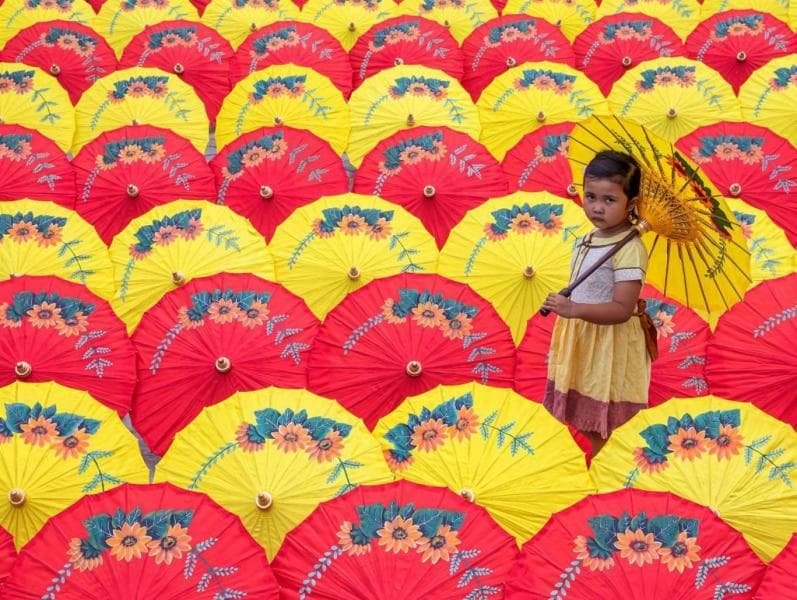 Payung lukis Juwiring Klaten. (Jadesta.kemenparekraf)