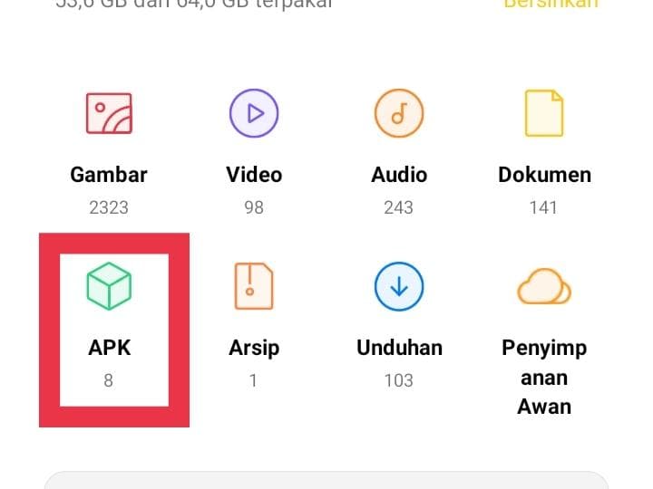 Opsi APK di File Manager ponsel Android. (Adisty)