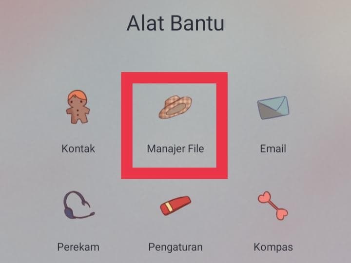 Ilustrasi "File Manager" di ponsel Android. (Adisty)