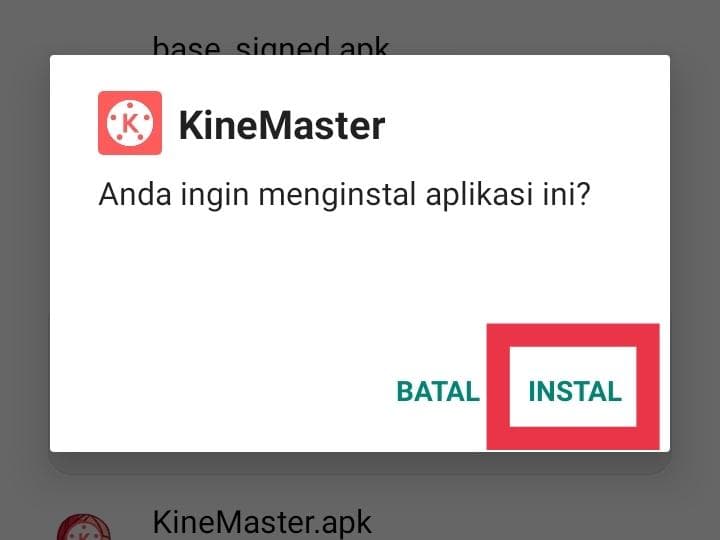 Contoh pemasangan APK di ponsel Android. (Adisty).