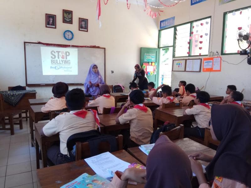 Kegiatan kampanye anti bullying ke sekolah-sekolah. (Dokumentasi Komunitas IP Semarang)