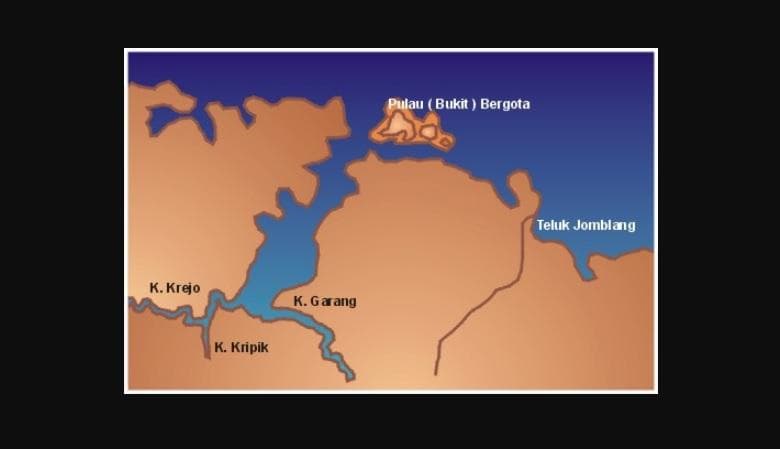 Peta kuno Kota Semarang yang menunjukkan Semarang Bawah dulu adalah lautan. (Pamboedifiles.blogspot)