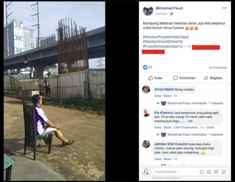 Unggahan Muhammad Fauzi. (Facebook)