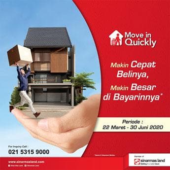 Program Move In Quickly yang ditawarkan Sinar Mas Land