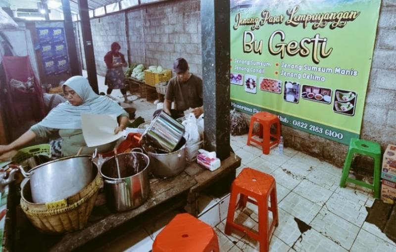 Lapak Jenang Bu Gesti di Pasar Lempuyangan. (Twitter/Noverdirad)